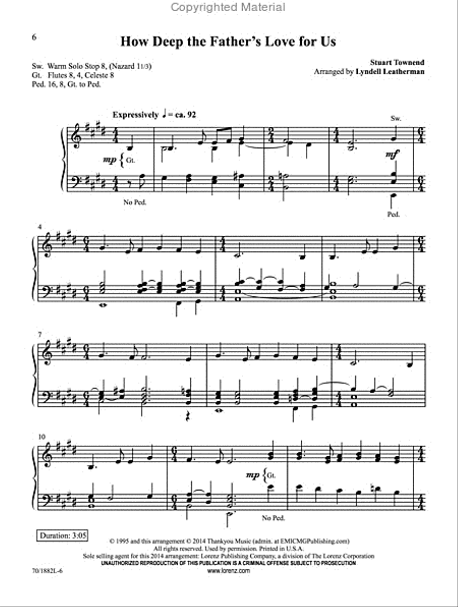 Hymns for Praise and Worship Organ Solo scores gallery preview page 2