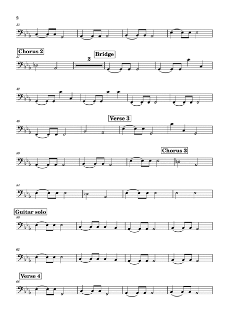 Love Hurts Bass Guitar scores gallery preview page 2