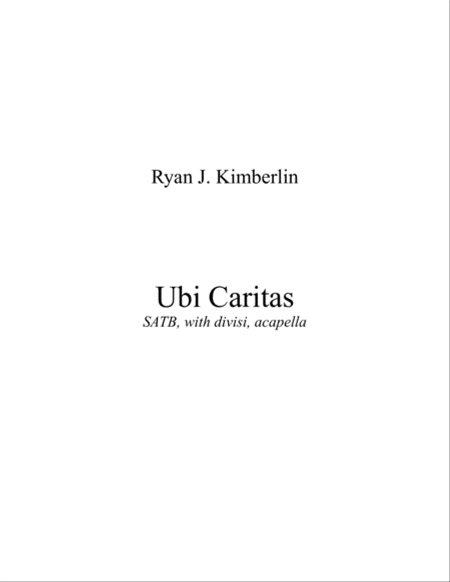 Ubi Caritas 4-Part scores gallery preview page 1