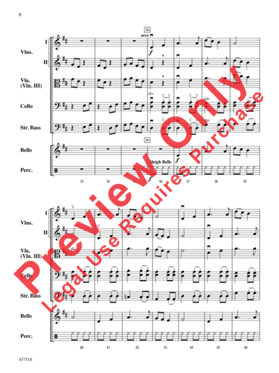 Sleigh Song Sleigh Song String Orchestra scores gallery preview page 7