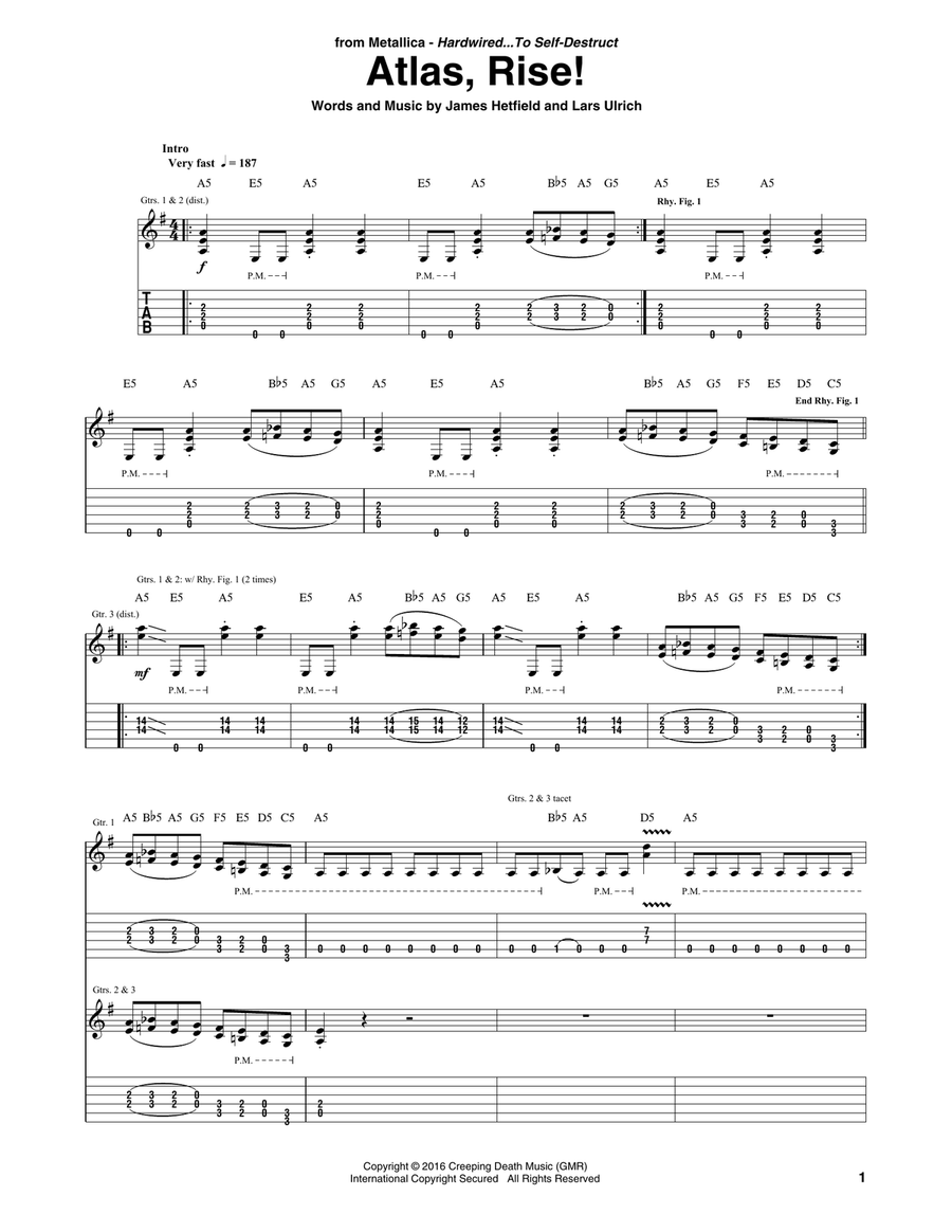 Atlas, Rise! Acoustic Guitar scores gallery preview page 1