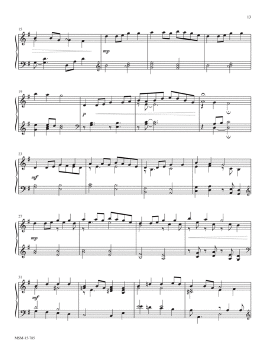 God, Who Stretched the Spangled Heavens Piano Solo scores gallery preview page 2