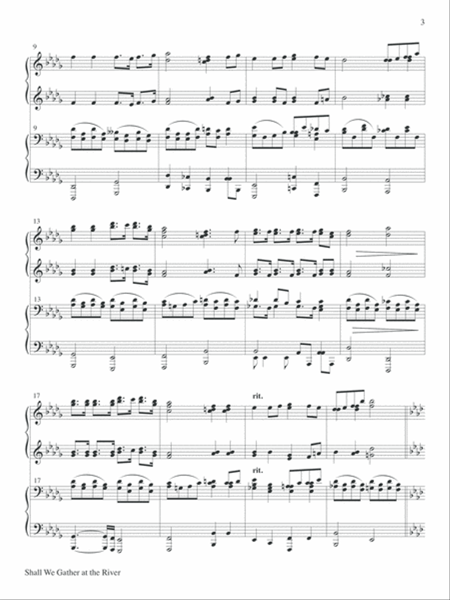 Shall We Gather: Settings for 4-Hand Piano Piano Accompaniment scores gallery preview page 3