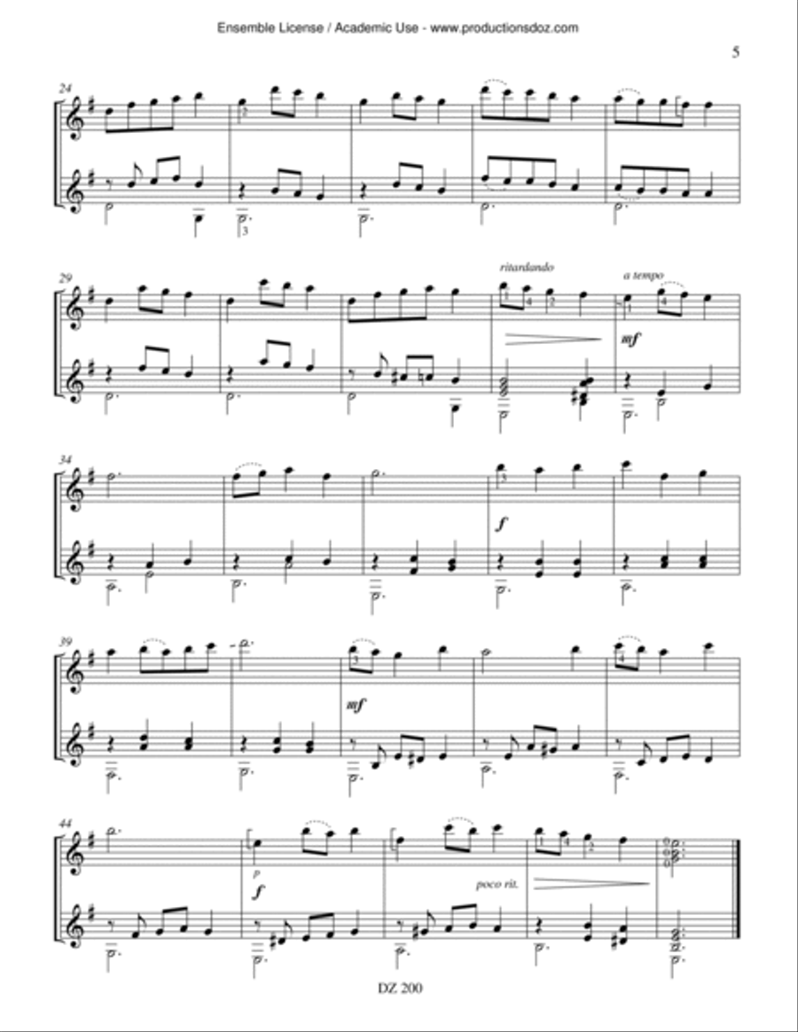 Nos premiers duos, vol. 2 Classical Guitar scores gallery preview page 5