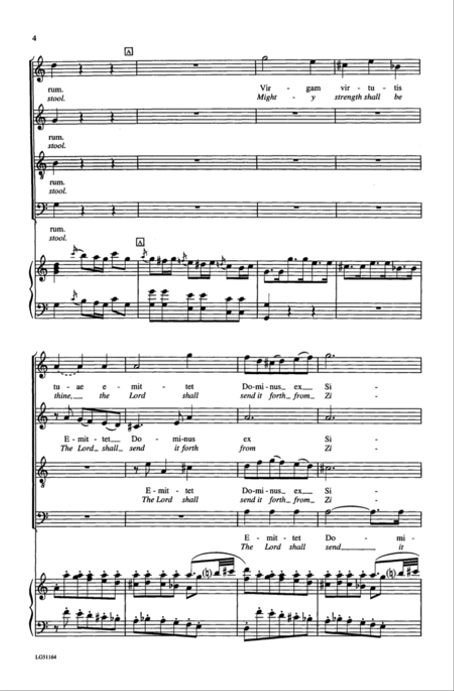 Dixit Dominus, K. 399 4-Part scores gallery preview page 23