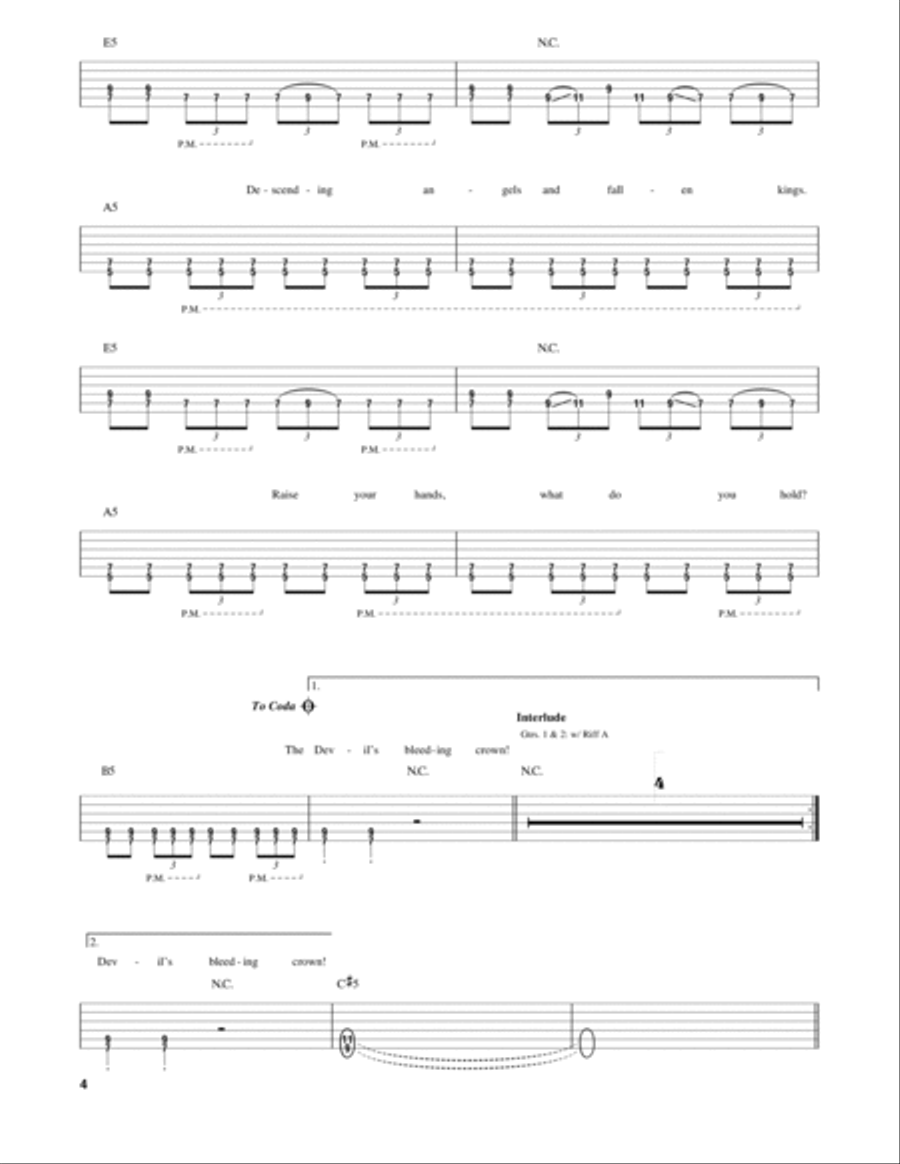The Devil's Bleeding Crown Electric Guitar scores gallery preview page 3