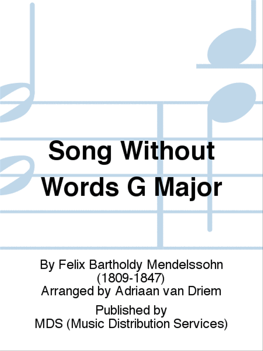 Song without Words G Major Violin Solo scores gallery preview page 1
