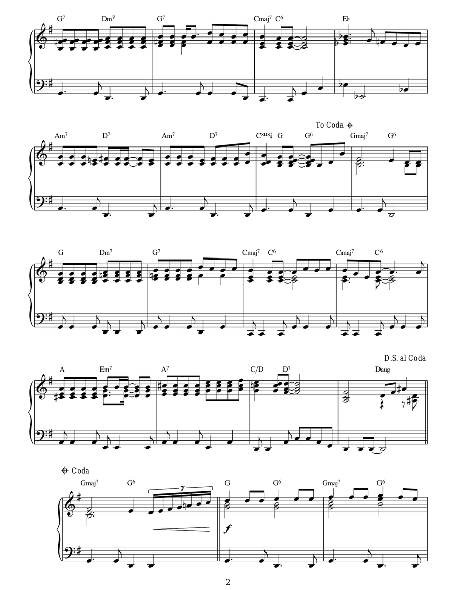 Somethin' Stupid Piano Solo scores gallery preview page 2