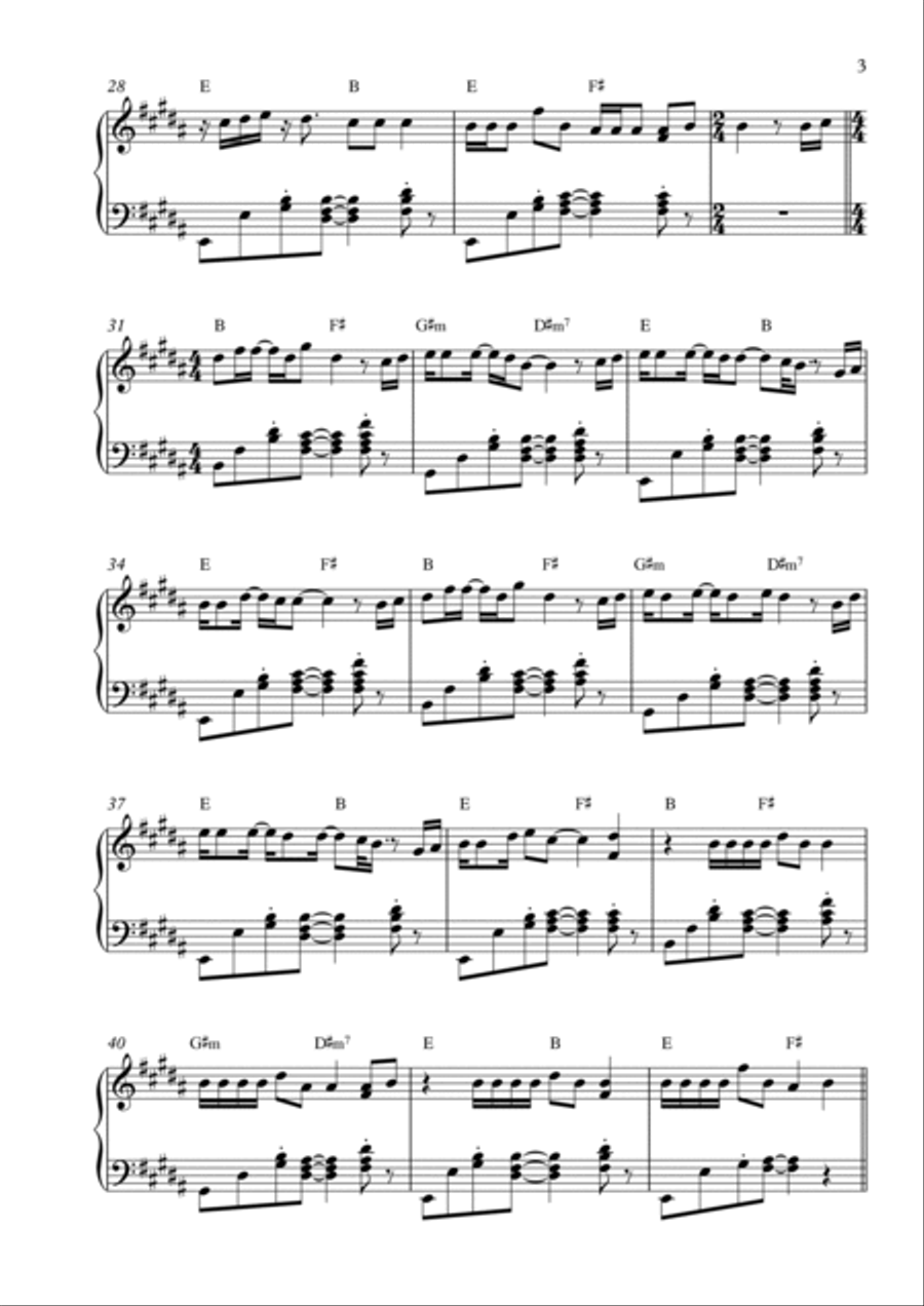 Memories Piano Solo scores gallery preview page 3