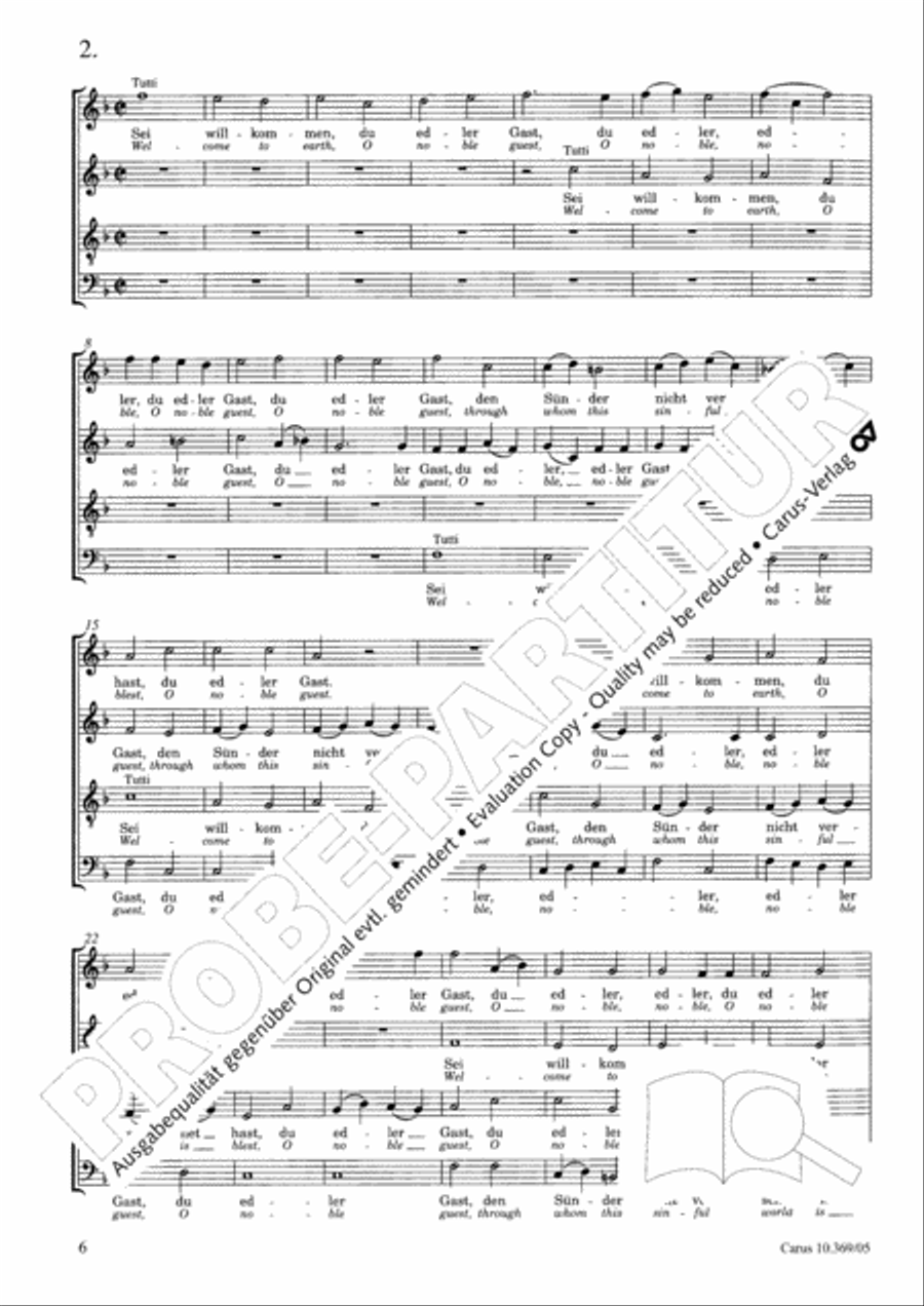 So greatly God esteemed the world (Also hat Gott die Welt geliebt) 4-Part scores gallery preview page 7