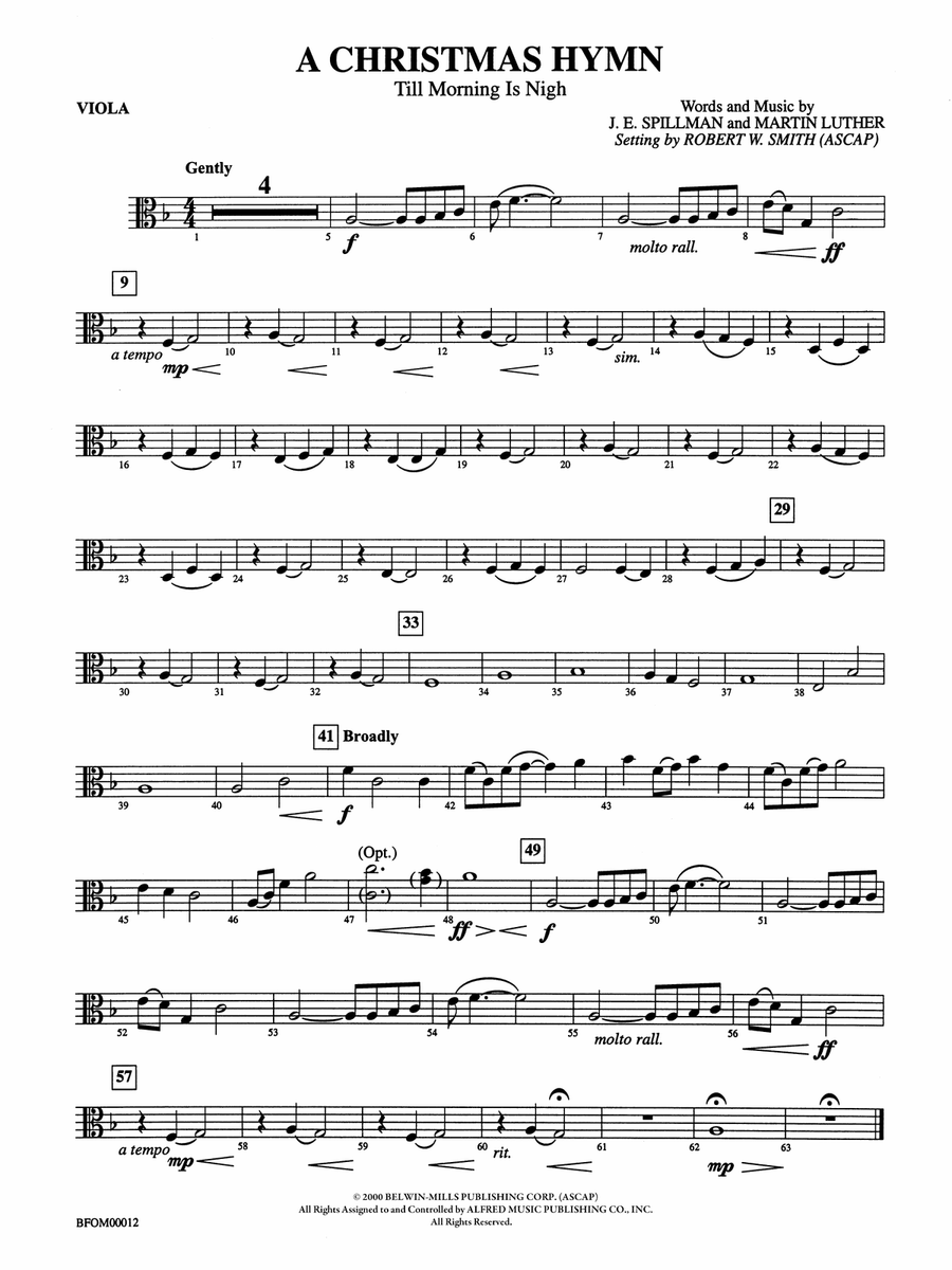 A Christmas Hymn: Viola