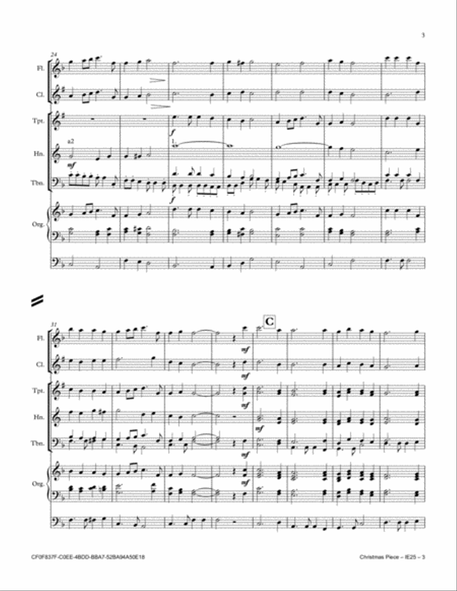 Christmas Piece Christmas Piece Small Ensemble scores gallery preview page 3