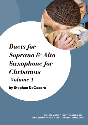 Book cover for Duets for Soprano and Alto Saxophone for Christmas (Volume 1)