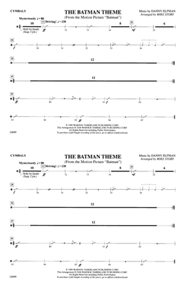The Batman Theme (from Batman): Cymbals