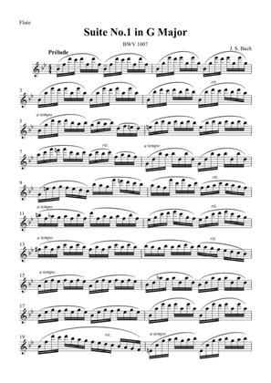 Cello Suite No.1 - I.Prelude (for Flute) / J.S.Bach BWV1007