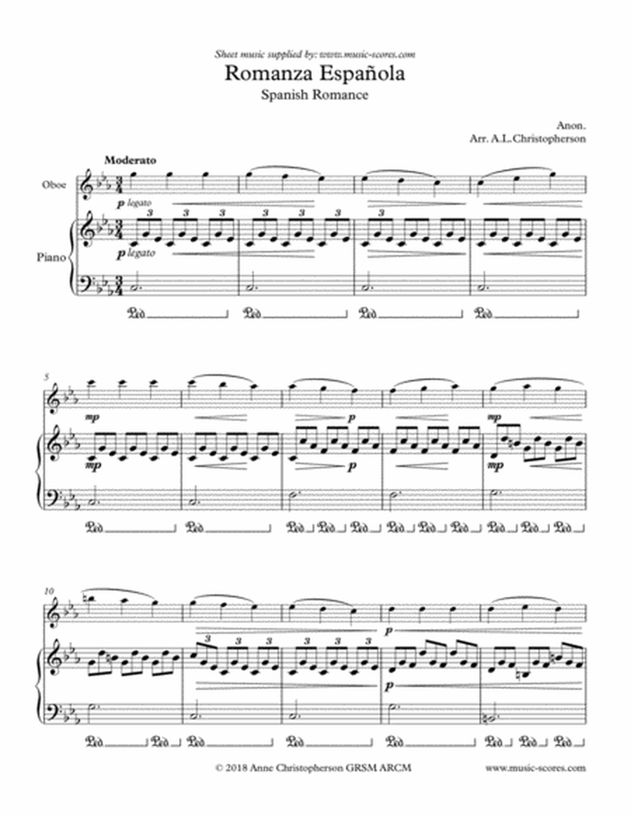 Spanish Romance - Oboe and Piano image number null