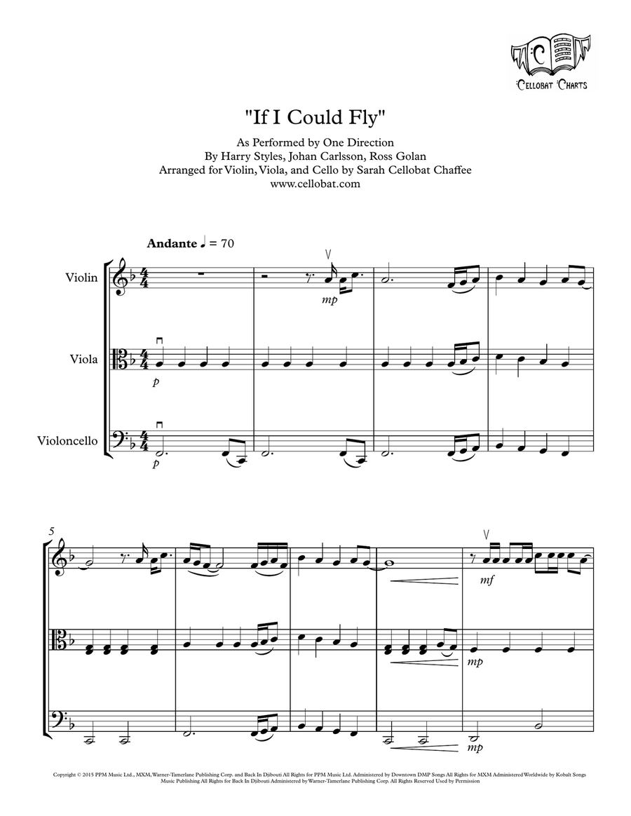 If I Could Fly String Trio scores gallery preview page 1