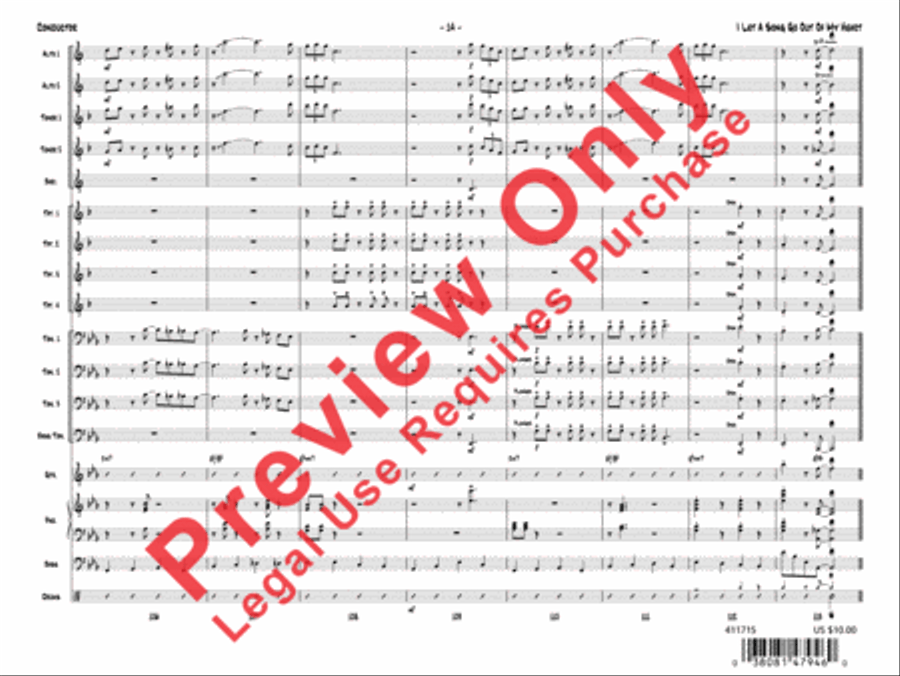 I Let a Song Go Out of My Heart Jazz Ensemble scores gallery preview page 33