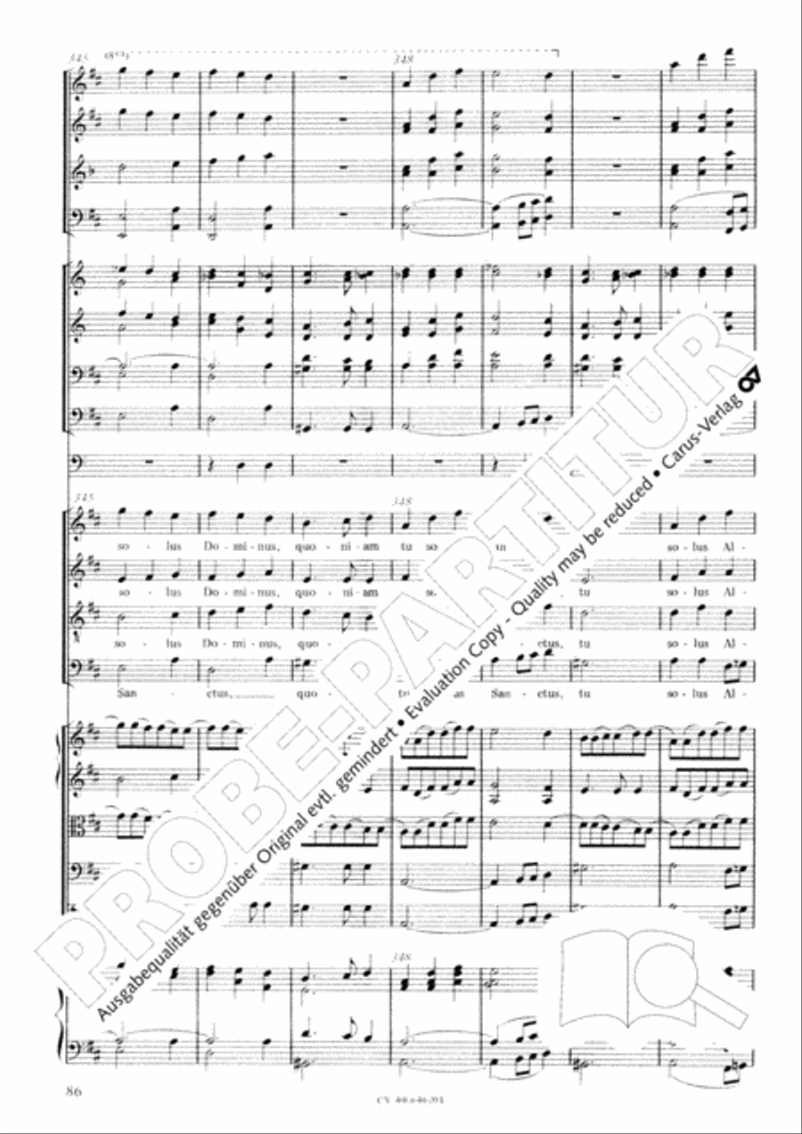 Mass in A Major (2 versions) STB scores gallery preview page 97