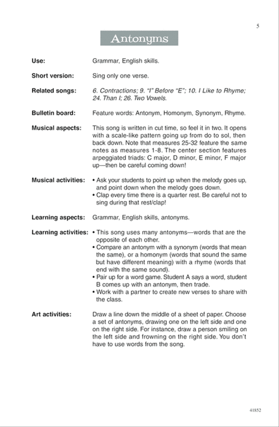 I Sing, You Sing -- Learning Songs Unison Choir scores gallery preview page 4