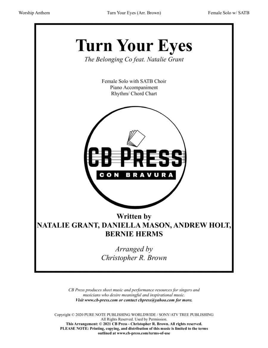 Turn Your Eyes 4-Part scores gallery preview page 1