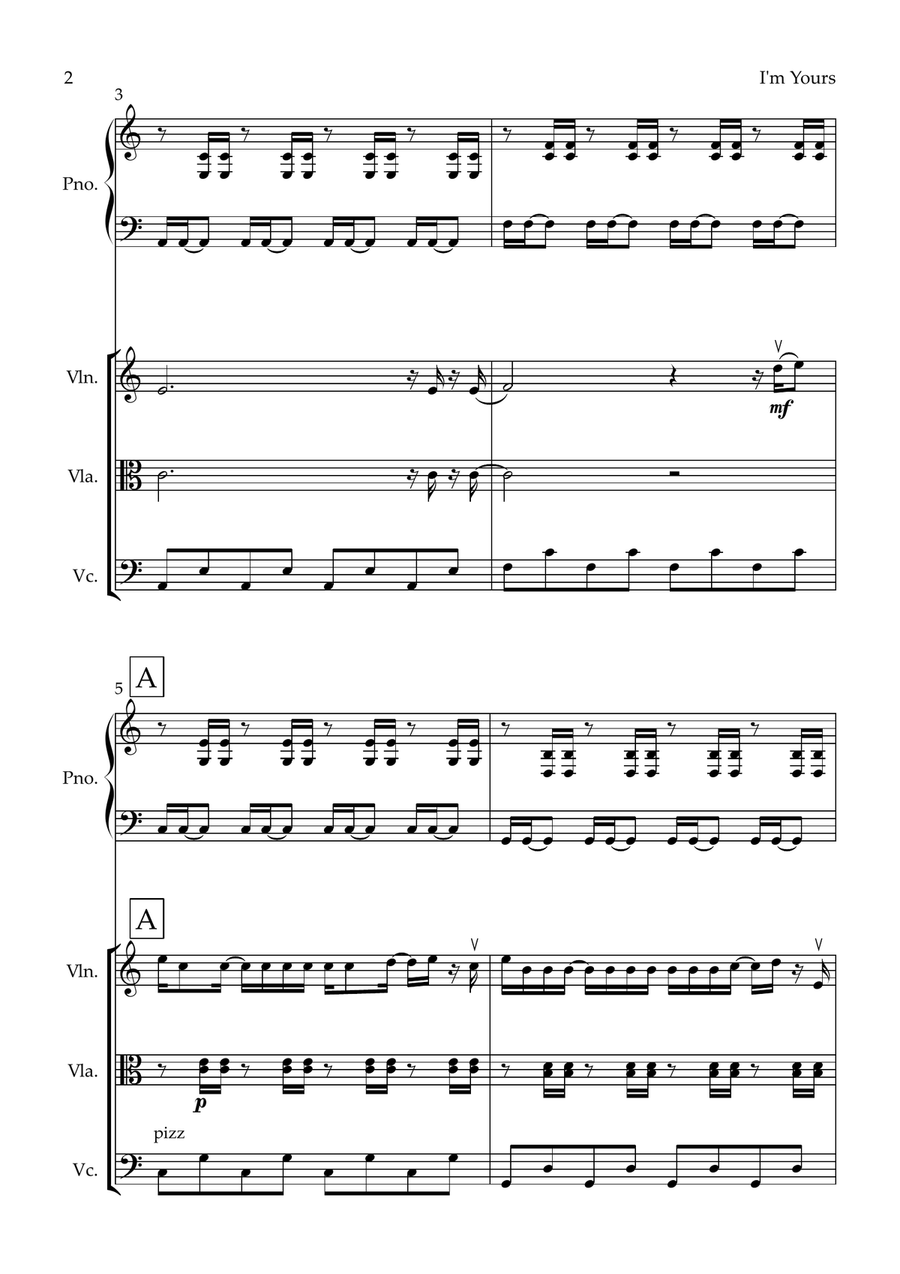 I'm Yours Piano Quartet scores gallery preview page 2