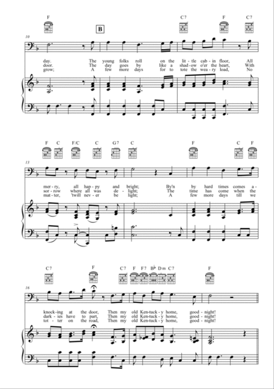 My Old Kentucky Home Voice Solo scores gallery preview page 2