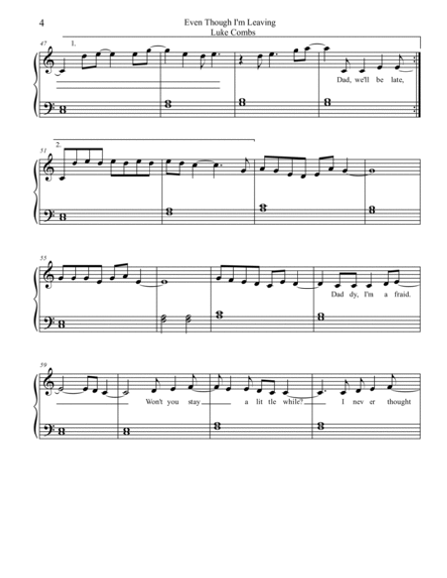 Even Though I'm Leaving Voice scores gallery preview page 4