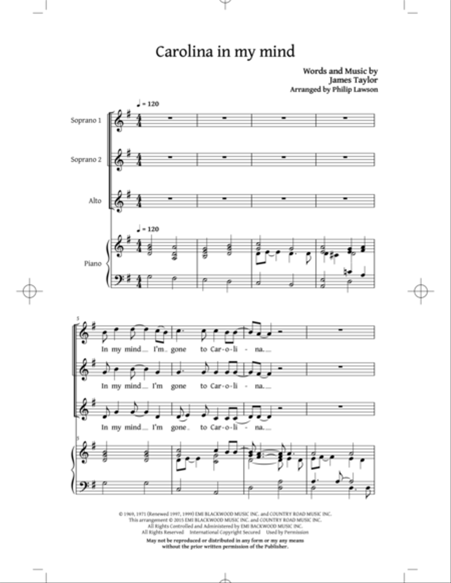 You've Got A Friend: Five James Taylor Classics SSA scores gallery preview page 1
