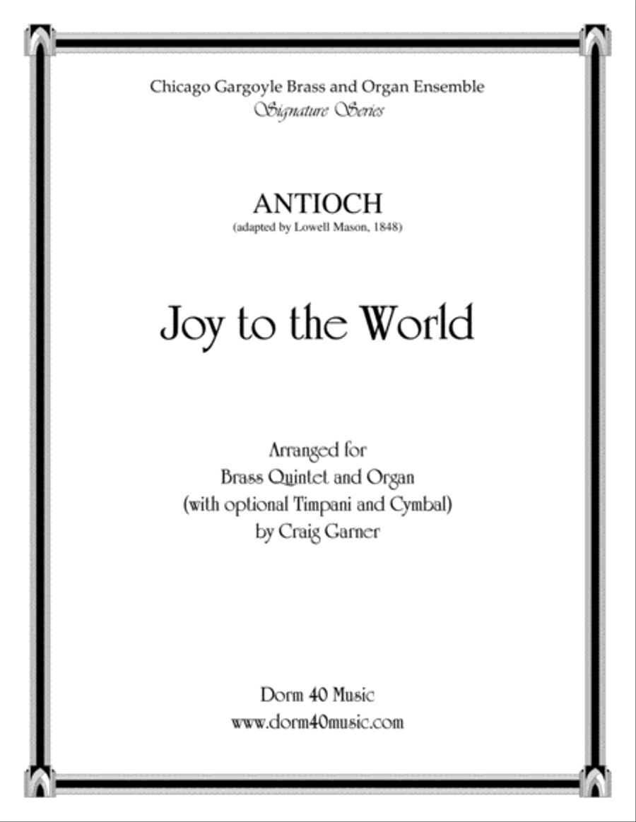 Joy to the World (for Brass Quintet and Organ) Brass Ensemble scores gallery preview page 1