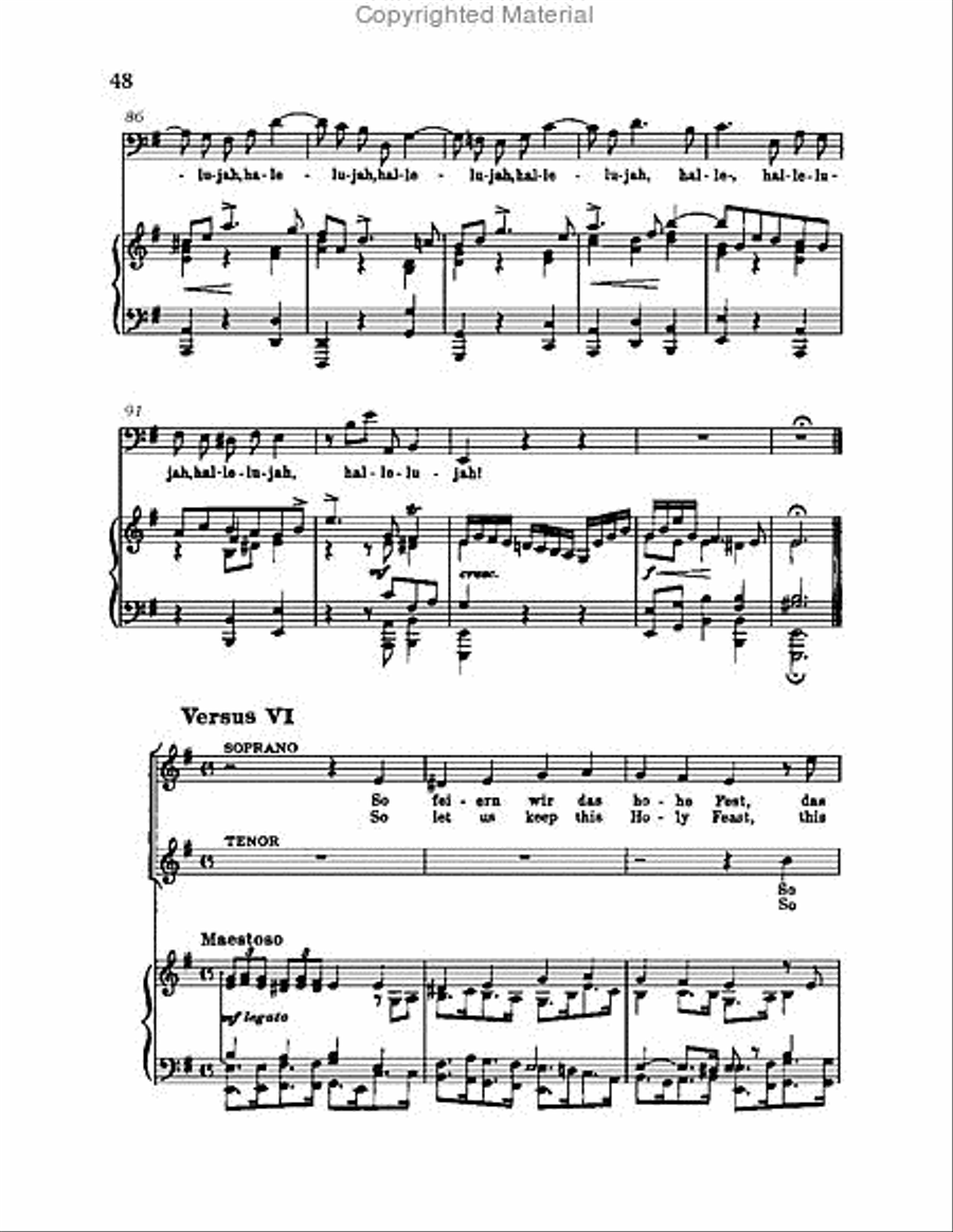 Christ lag in Todsbanden, BWV 4 Choir scores gallery preview page 48