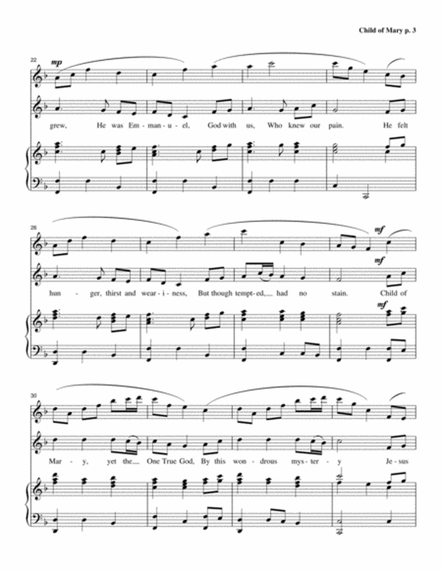 Child of Mary - children's choir anthem image number null
