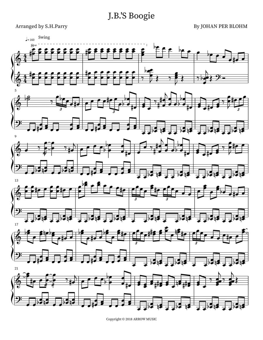 J.B.'S Boogie Piano Solo scores gallery preview page 1
