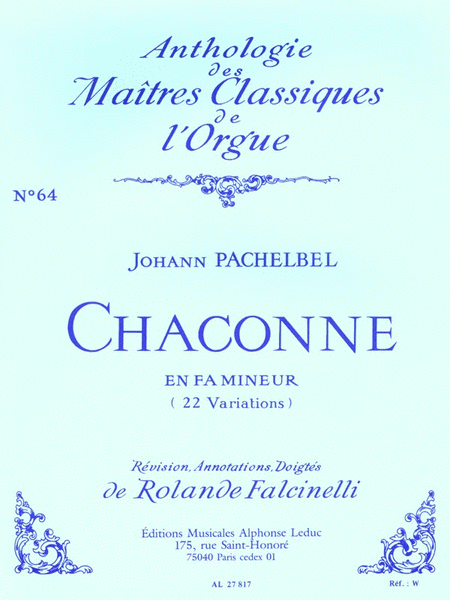Chaconne En Fa Mineur (22 Variations) No. 64