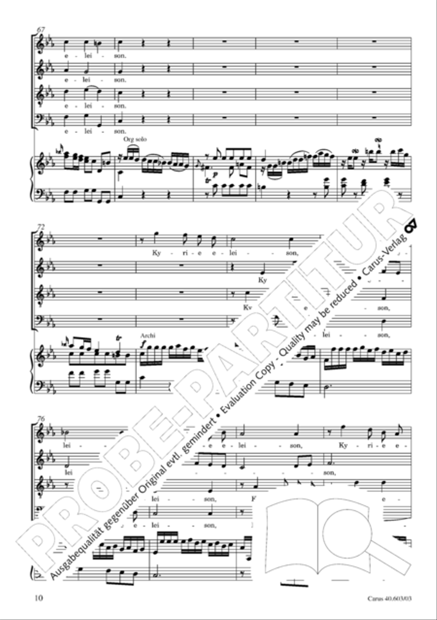Grosse Orgelsolomesse in Es 4-Part scores gallery preview page 11