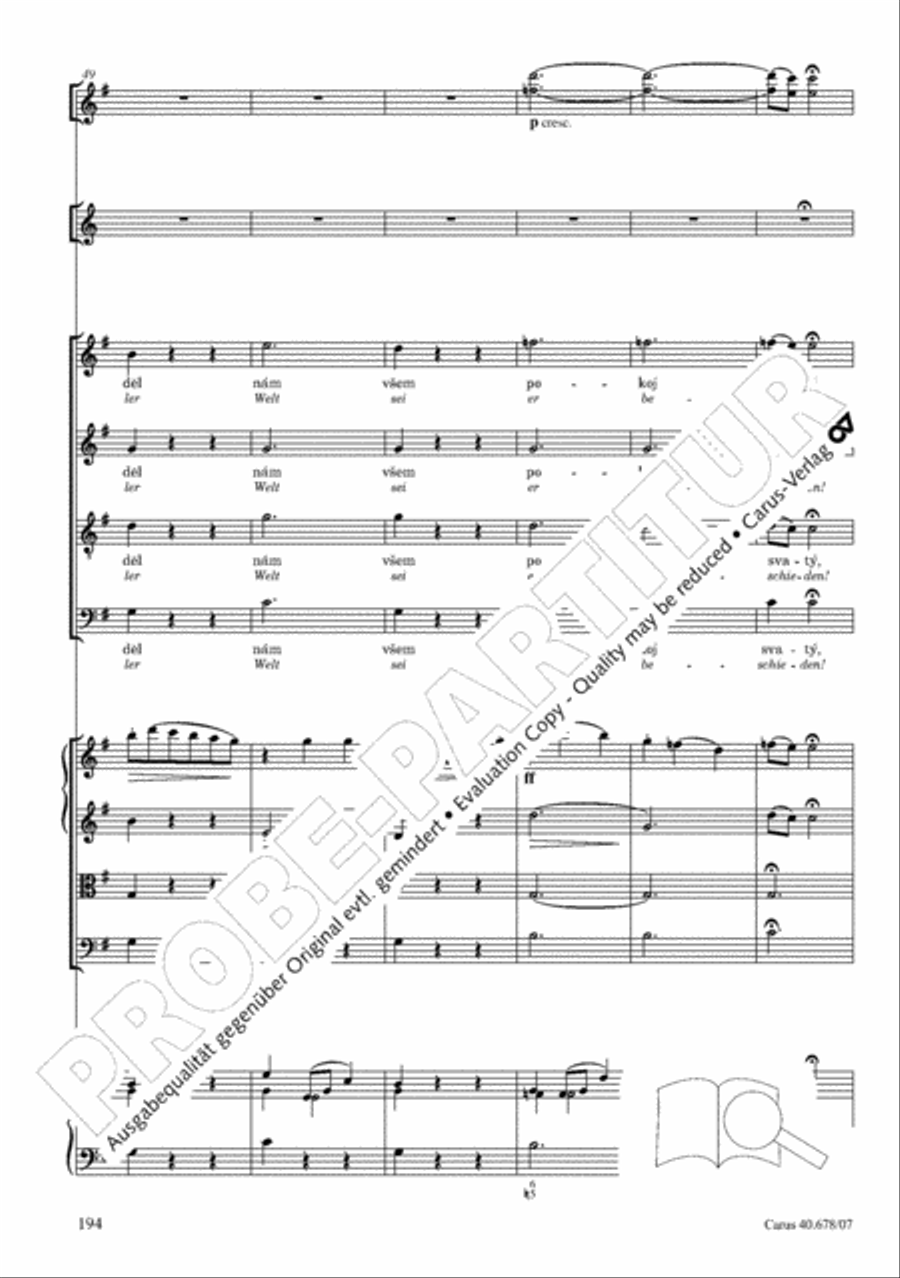 Missa pastoralis bohemica 4-Part scores gallery preview page 207