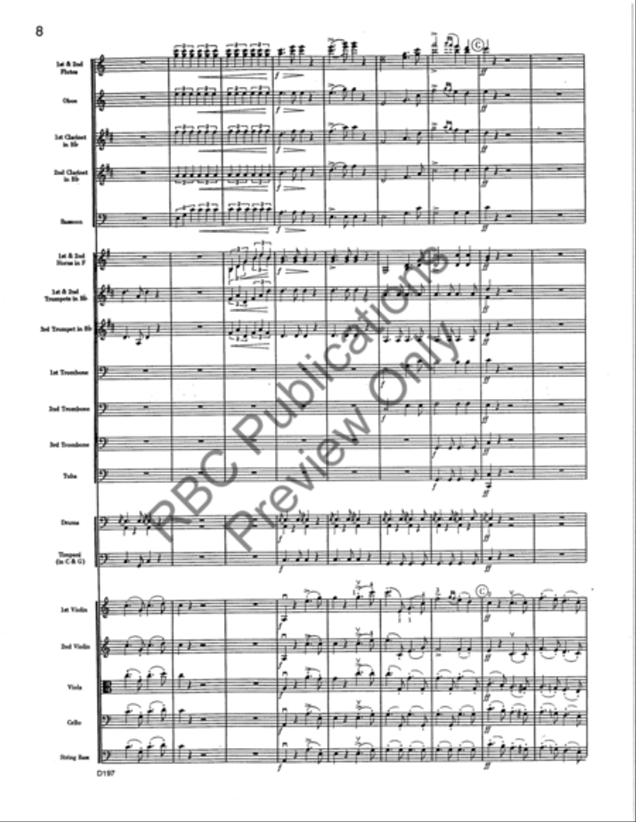 Symphony #9 In C Major Mvt. 1 Full Orchestra scores gallery preview page 9