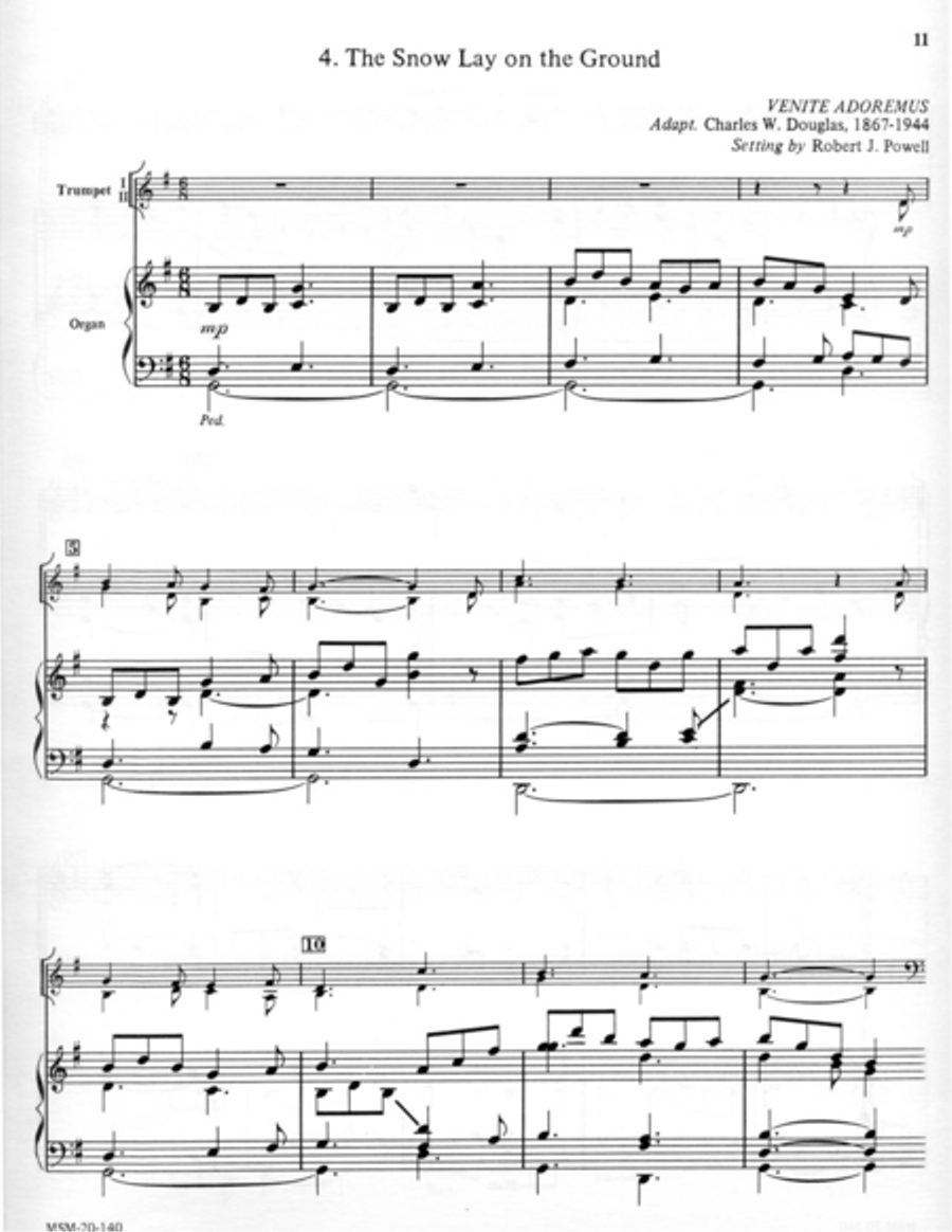 The Snow Lay on the Ground (Venite Adoremus) Organ scores gallery preview page 1