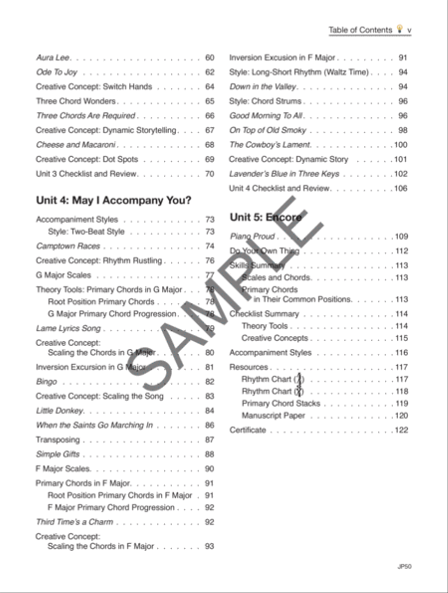 Creative Chords, Book 1 Piano Method scores gallery preview page 3