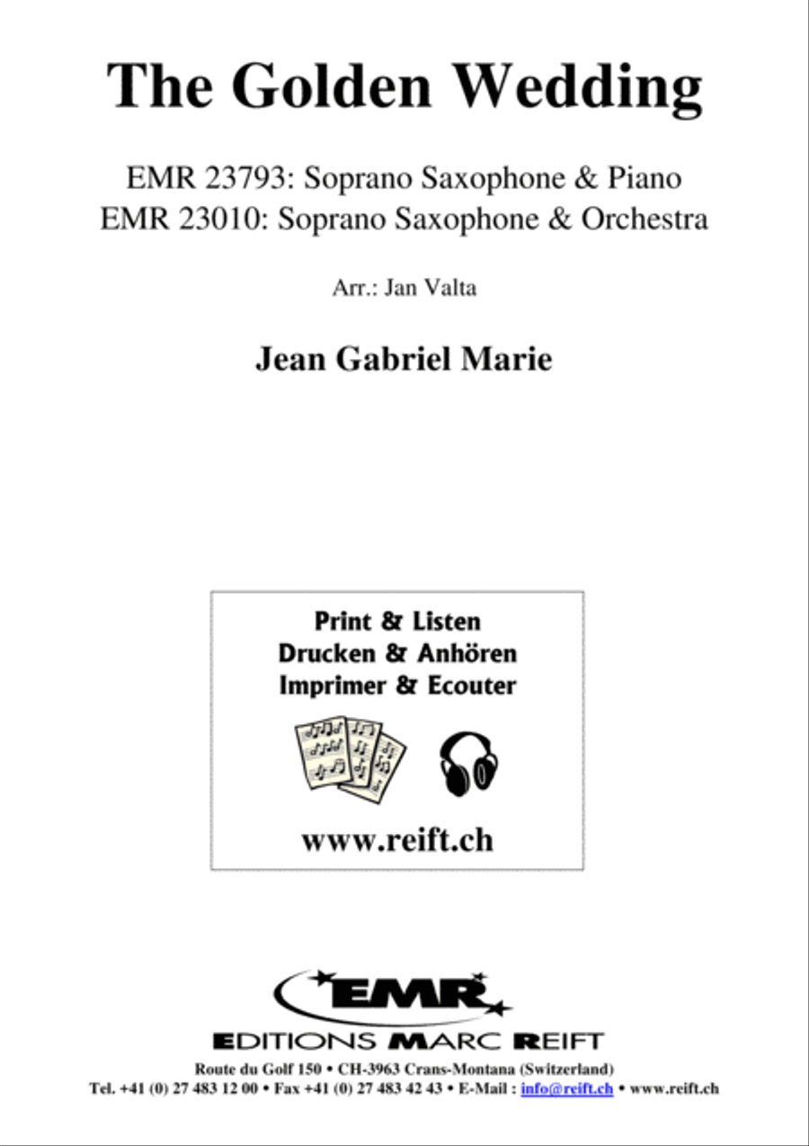 The Golden Wedding Soprano Saxophone scores gallery preview page 1