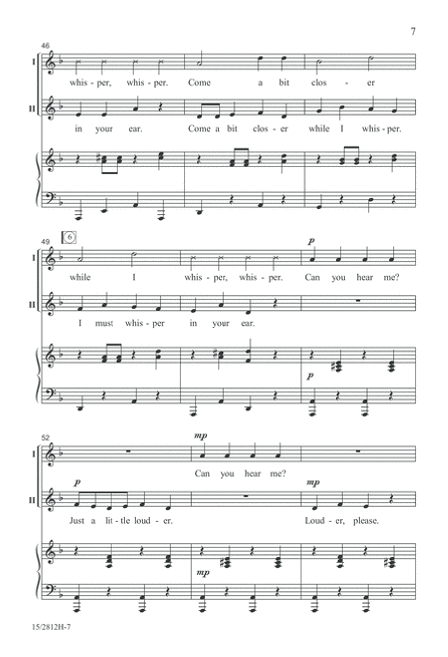 Whisper! 2-Part scores gallery preview page 8