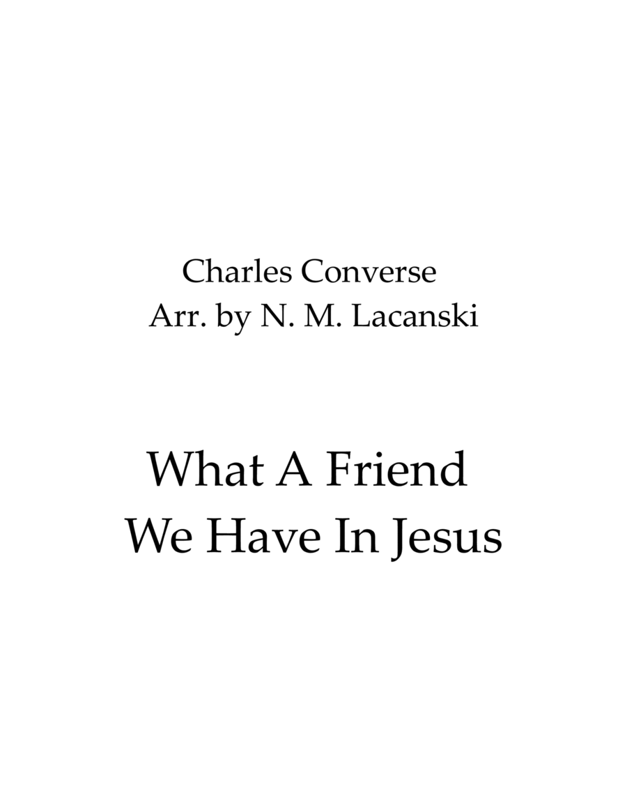 What A Friend We Have In Jesus Violin Solo scores gallery preview page 1