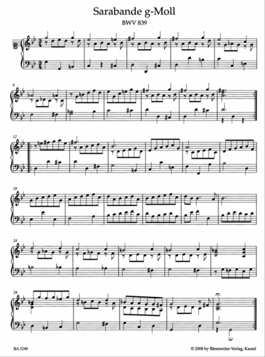 Keyboard Works attributed to J. S. Bach Harpsichord scores gallery preview page 2