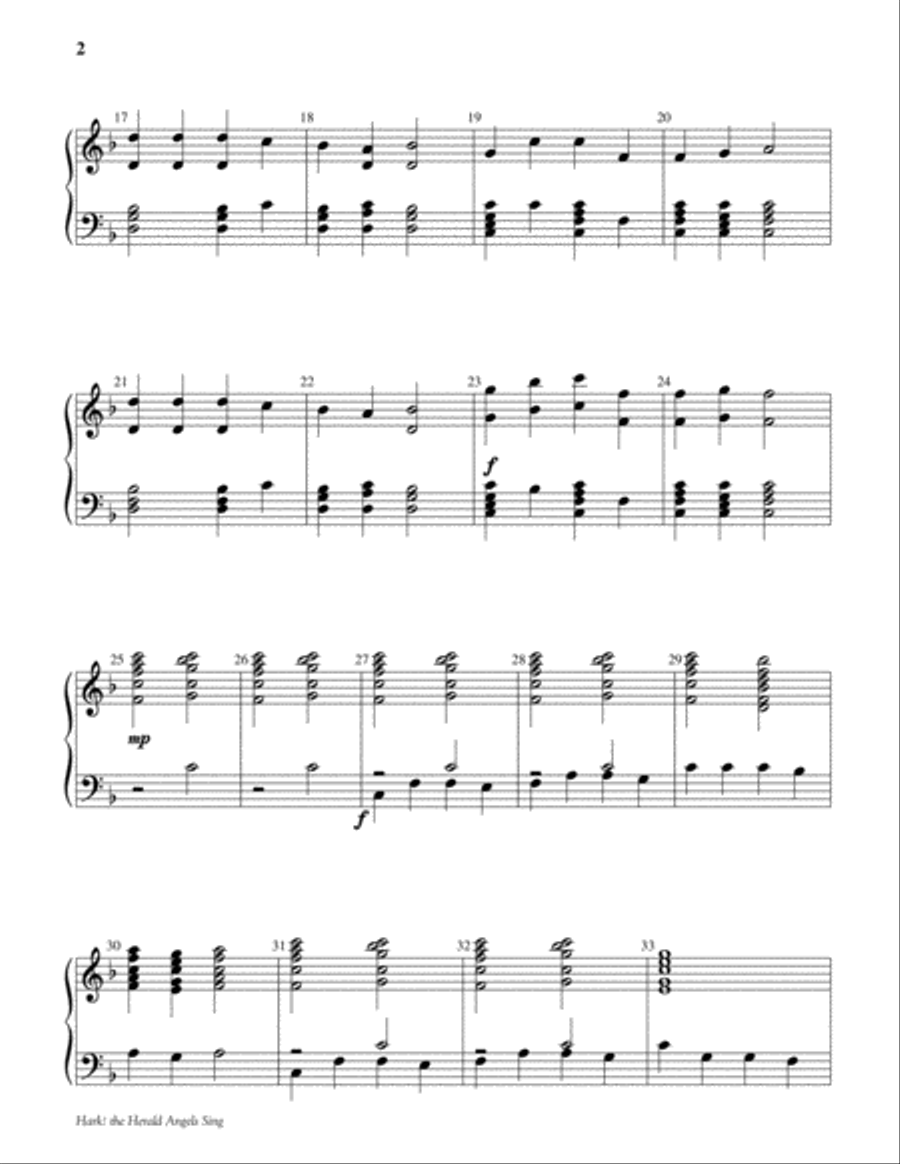Hark! The Herald Angels Sing 3-Octaves scores gallery preview page 3