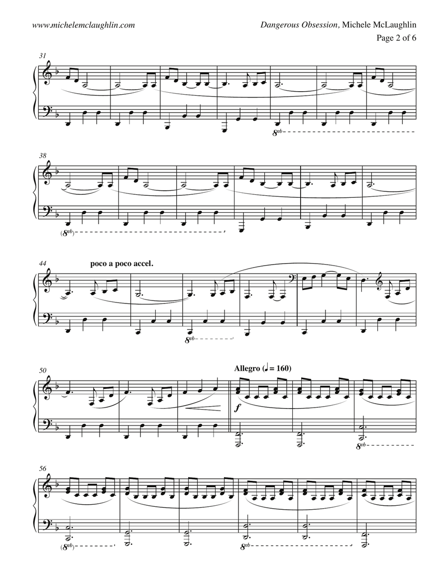 Dangerous Obsession Piano Solo scores gallery preview page 2
