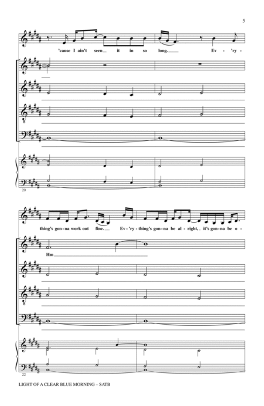 Light Of A Clear Blue Morning 4-Part scores gallery preview page 4