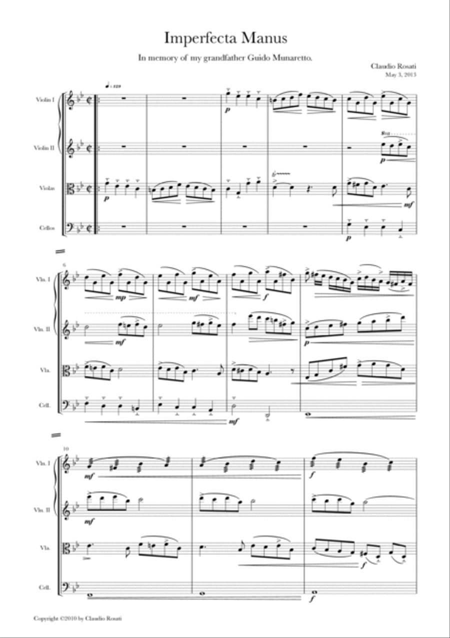 Imperfecta Manus String Quartet scores gallery preview page 2