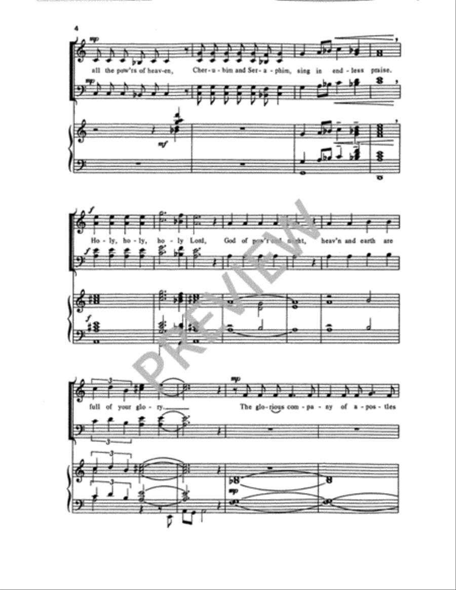 Te Deum 4-Part scores gallery preview page 5