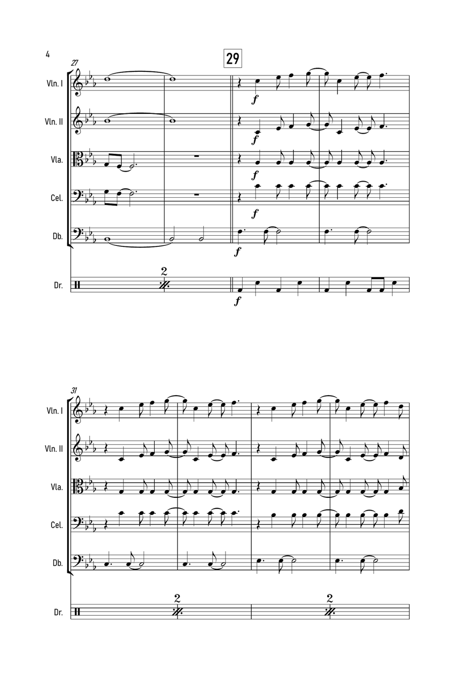 Blinding Lights String Quintet scores gallery preview page 5