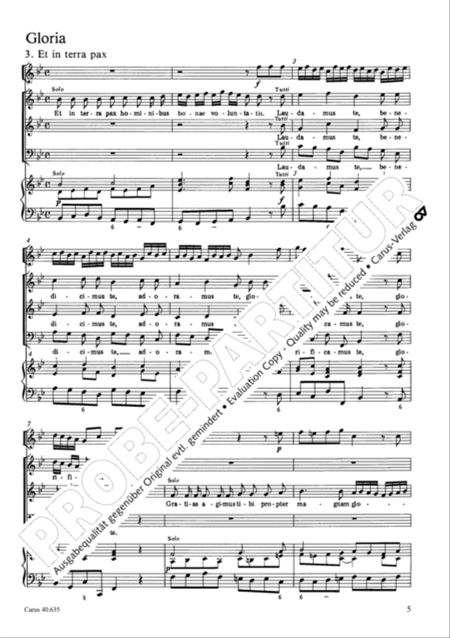 Missa civilis in B 3-Part scores gallery preview page 14
